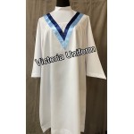 XG19  小學 白身V雙藍色邊畢業袍